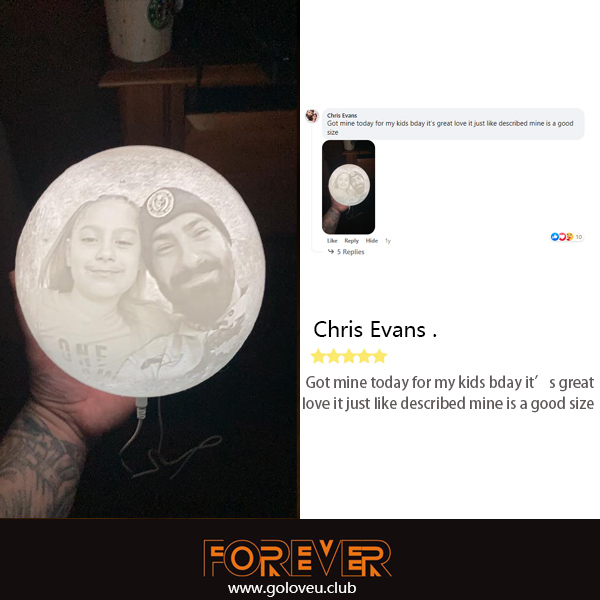 CUSTOM 3D PHOTO MOON LAMP