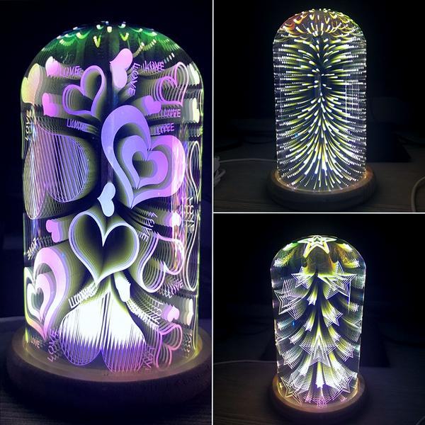3D Glass Firework Light