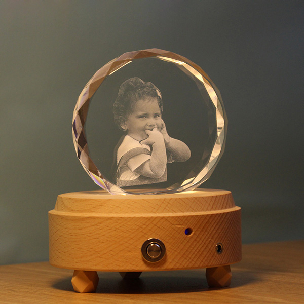 Customized 3D Bluetooth music crystal lights