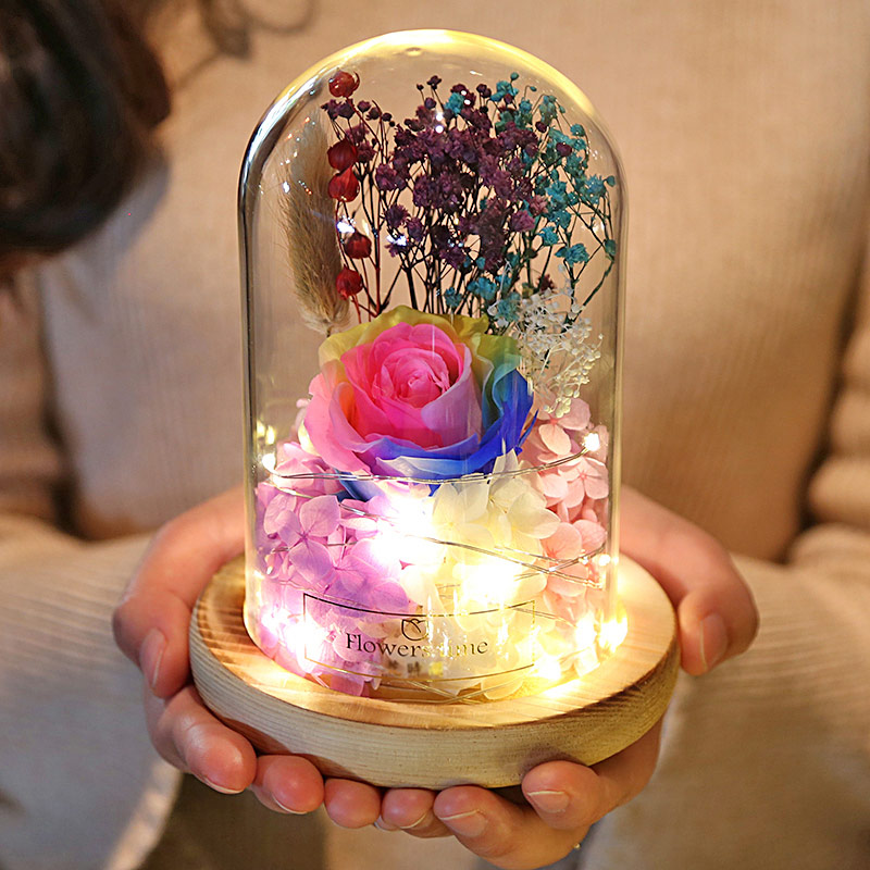Bloom - LED Rose Bottle Lamp
