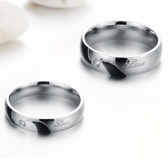 Love Of Spiral Titanium Steel Rings For Lover