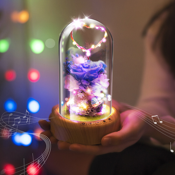 Bloom - LED Bluetooth Rose Bottle Lamp