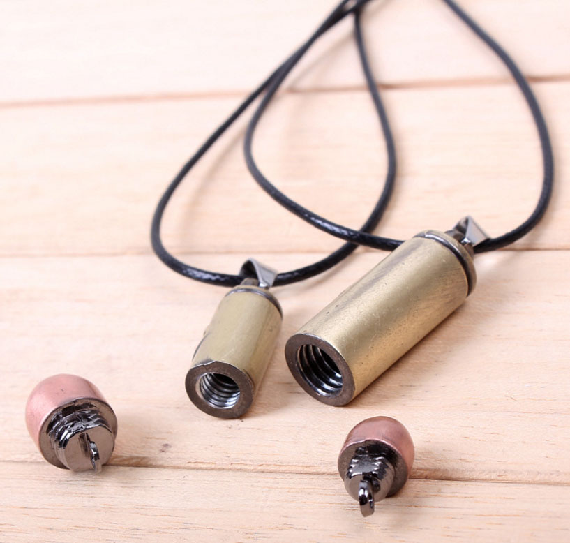 Bullet Pendant Lovers Copper Brass Couple Necklaces For A Pair