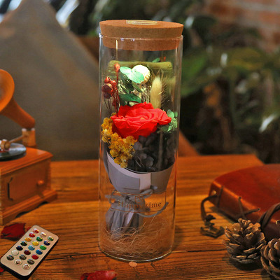 Bloom - LED Rose Bottle Lamp